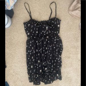 Lulu’s black ruffled bottom mini dress